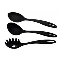 Jogo Utensílios de Cozinha Nylon 3 Peças Preto Tramontina