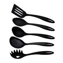 Jogo Utensílios de Cozinha Nylon 5 Peças Preto Tramontina