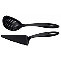 Jogo Utensílios de Cozinha Nylon Preto 2 Peças Tramontina