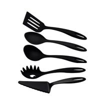 Jogo Utensílios de Cozinha Nylon Preto 5 Peças Tramontina