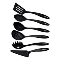 Jogo Utensílios de Cozinha Nylon Preto 6 Peças Tramontina Jogo Utensílios de Cozinha Nylon Preto 6 Peças Tramontina
