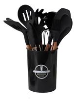 Jogo Utensilios Espatula Colher Escumadeira De Silicone