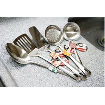 Jogo Utensílios para Servir e Cozinhar em Inox 5 peças Jogo Utensílios para Servir e Cozinhar em Inox 5 peças