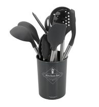 Jogo Utensílios Silicone Cabo Inox Antiaderente Lovely Vibe