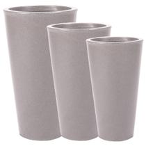 Jogo Vasos 3 Tamanhos Aldora Pedra Terrano Jogo Vasos 3 Tamanhos Aldora Pedra Terrano