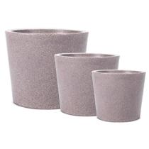 Jogo Vasos 3 Tamanhos Badi Pedra Terrano Jogo Vasos 3 Tamanhos Badi Pedra Terrano