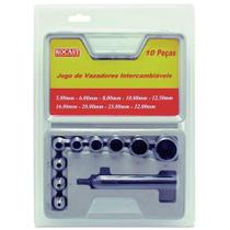 Jogo Vazadores Intercambiáveis 50 A 320 Mm 10 Peças Rocast Jogo Vazadores Intercambiáveis 50 A 320 Mm 10 Peças Rocast