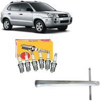 Jogo Vela Chave Hyundai Tucson 2.7 V6 2005 2010 Ngk Platina Jogo Vela Chave Hyundai Tucson 2.7 V6 2005 2010 Ngk Platina