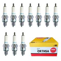 Jogo Vela Ignição NGK CR7HSA XTZ YBR 125 Dafra Smart 10UN Jogo Vela Ignição NGK CR7HSA XTZ YBR 125 Dafra Smart 10UN