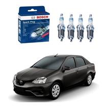 Jogo Velas Bosch Etios Sedan 1.3 1.5 16v 2017 A 2020