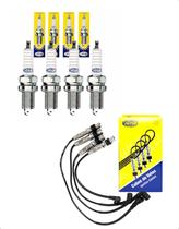 Jogo Velas K7RTCMM com Cabos de Ignição CVMV2502 Magneti Marelli Níquel Carro
