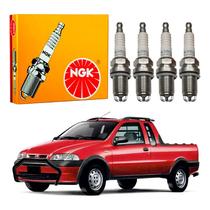 Jogo Velas Ngk Fiat Strada Adventure 1.6 8v 16v 2000 A 2003