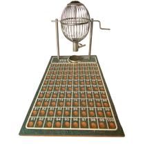 Jogo Vispora 1 A 100 Globo De Metal Tabuleiro Em Madeira N1