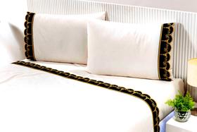 Jogo Viuva Barrado Richilieu Paris 200 Fios 4 Peças 1,28 X1,88 X30