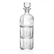 Jogo Whiskeira Licoreira de Cristal para Whisky Licor Armazenamento Bebidas Decanter Decoração 340ml e Copos 360ml 3 peças Presente