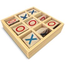 Jogo Wooden Tic-Tac-Toe Game Small Travel Game Kids 3+