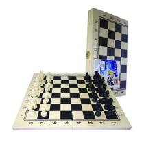 Jogo Xadrez, Damas e Gamão De Madeira 28,5 x 28,5 3 em 1