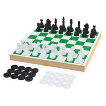 Jogo Xadrez E Damas Escolar 714 Junges Jogo Xadrez E Damas Escolar 714 Junges