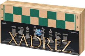 Jogo Xadrez Estojo Dobrável Madeira Presente Didático Kit Jogo Xadrez Estojo Dobrável Madeira Presente Didático Kit