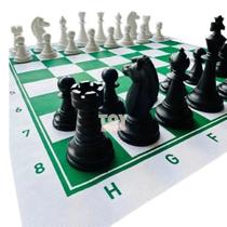 Jogo Xadrez Oficial De Tabuleiro Napa 46x46cm Padrão Escolar Rei 10cm Peças de Xadrez Grande