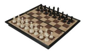 Jogo Xadrez Peça Tabuleiro Gamão Escolar Oficial Manual Dama - Cosmo