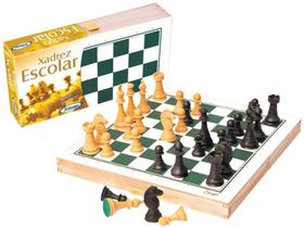 Jogo Xadrez Tabuleiro Escolar - Xalingo
