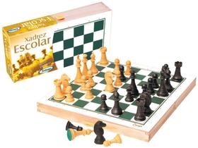 Jogo Xadrez Tabuleiro Escolar - Xalingo
