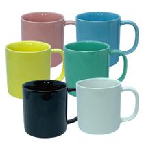 Jogo Xicara Caneca Cafe Cha Porcelana Colorida 200ml 06un Jogo Xicara Caneca Cafe Cha Porcelana Colorida 200ml 06un