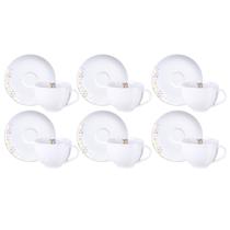 Jogo Xicaras De Chá C/Pires Kit 6Pc 250Ml Artemis Tramontina