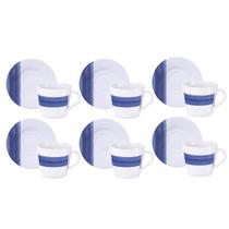 Jogo Xicaras de Chá Café Com Pires Kit 6 Peças 185ml Soho Tramontina Porcelana