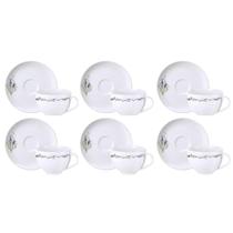 Jogo Xicaras De Chá Com Pires 250Ml Kit 6Pc Lilla Tramontina