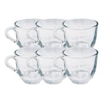 Jogo Xícaras Em Vidro 150ml Kit Canecas 6 Peças Para Chá Café Jogo Xícaras Em Vidro 150ml Kit Canecas 6 Peças Para Chá Café