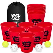 Jogo Yard Pong SUGFUT com 12 Baldes e Bolas para Área Externa