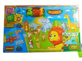 Jogos 3 Em 1 Animais Dominó Quebra Cabeça Jogo Da Memória Jogos 3 Em 1 Animais Dominó Quebra Cabeça Jogo Da Memória