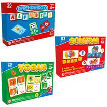 Jogos Alfabetização Escolar Ler e Escrever Silabas Alfabeto Vogais - Coluna