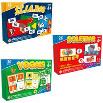 Jogos Alfabetização Escolar Vogais + Soletrar + Silabas - Coluna