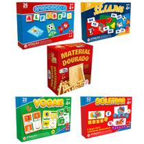 Jogos Alfabetização Material Dourado + Soletrar + Vogais + Silabas + Alfabeto - Coluna