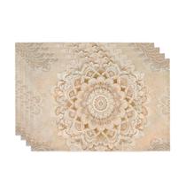 Jogos Americanos 4 Peças Tapetes Decorativos para Mesa Pátio Festa Chá de Mesa Jantar Resistentes Fáceis de Limpar