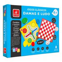 Jogos Clássicos 2 em 1 Dama e Ludo Coleção Pop - Brincadeira