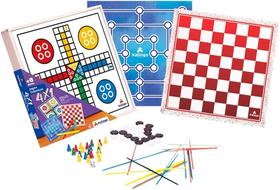 Jogos Clássicos 4X1 Dama Ludo Trilha Pega Varetas Xalingo Jogos Clássicos 4X1 Dama Ludo Trilha Pega Varetas Xalingo