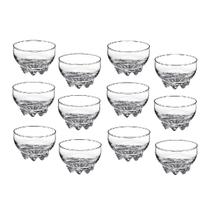 Jogos de 12 Taças De Vidro Sorvete Sobremesa Galassia 240ml