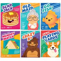 Jogos de cartas LotFancy 6 Decks Go Fish Old Maid Crazy Eights Kids Jogos de cartas LotFancy 6 Decks Go Fish Old Maid Crazy Eights Kids