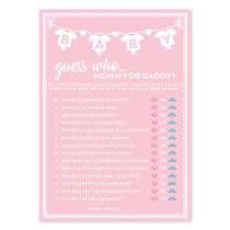 Jogos de chá de bebê Party Hearty Guess Who, mamãe ou papai Jogos de chá de bebê Party Hearty Guess Who, mamãe ou papai