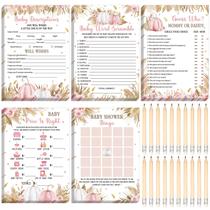 Jogos de chá de bebê Yinder 145 unidades com 20 lápis Boho Pumpkin