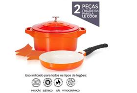 Jogos De Panelas Premier Orange 2 Peças Le Cook