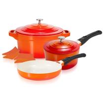 Jogos De Panelas Premier Orange 3 Peças Le Cook Jogos De Panelas Premier Orange 3 Peças Le Cook