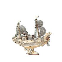 Jogos de quebra-cabeça de madeira 3D Modelo de barco e navio diplomático para crianças