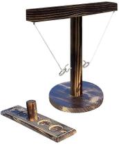 Jogos de tabuleiro jogos de arremesso de anel para adultos e crianças base redonda de madeira base redonda