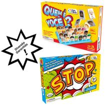 Jogos de Tabuleiro Parecido com Cara a Cara Quem é Você + Stop - Pais e Filhos Jogos de Tabuleiro Parecido com Cara a Cara Quem é Você + Stop - Pais e Filhos