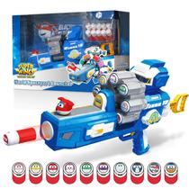 Jogos de tiro Toy Gun Super Wings com tambor giratório de 10 dardos